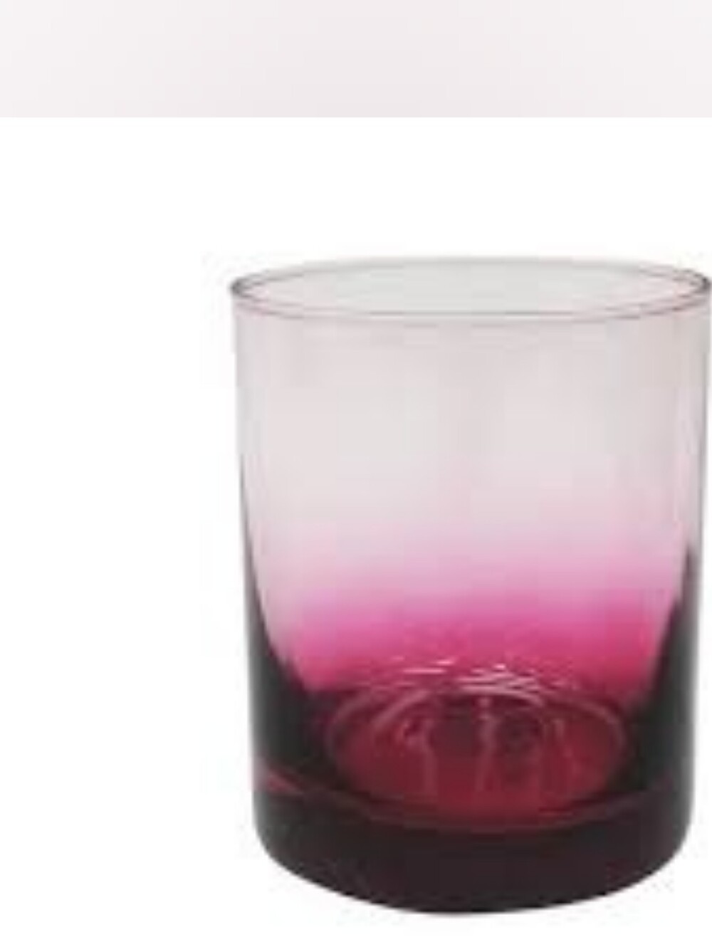 Ombré Pink Clear Glass Tumbler